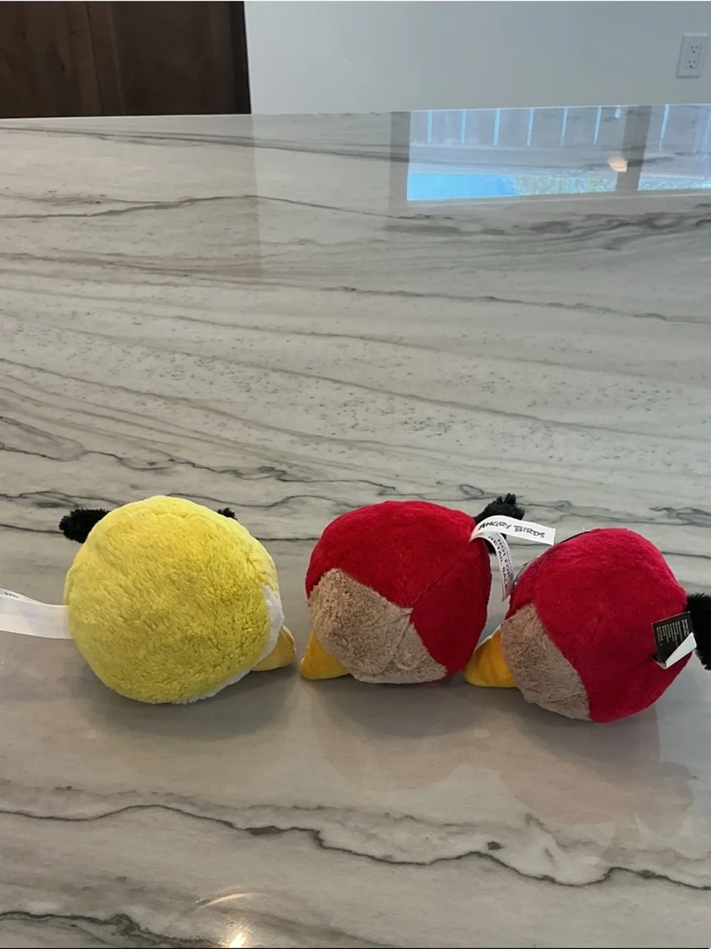 Plush Angry Bird Toy - Red and Yellow lot (3) Space Bird NWT